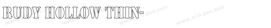 Rudy Hollow Thin字体转换